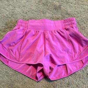 lululemon athletica Bright Pink Layered Workout Shorts